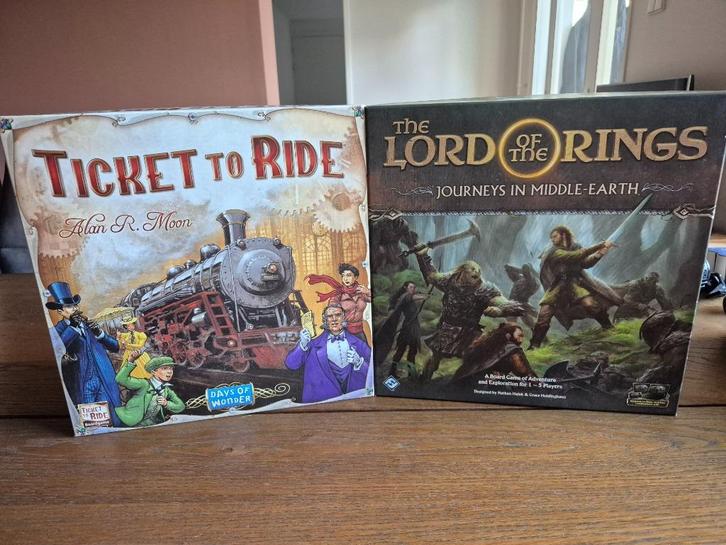 Bordspellen (Ticket to ride en The lord of the rings), Hobby en Vrije tijd, Gezelschapsspellen | Bordspellen, Zo goed als nieuw