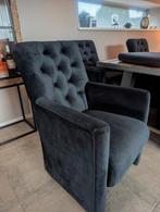 Zgan 6 urban sofa eetkamerstoelen, kleur zwart op wieltjes.., Huis en Inrichting, Stoelen, Ophalen, Zwart, Zo goed als nieuw, Stof