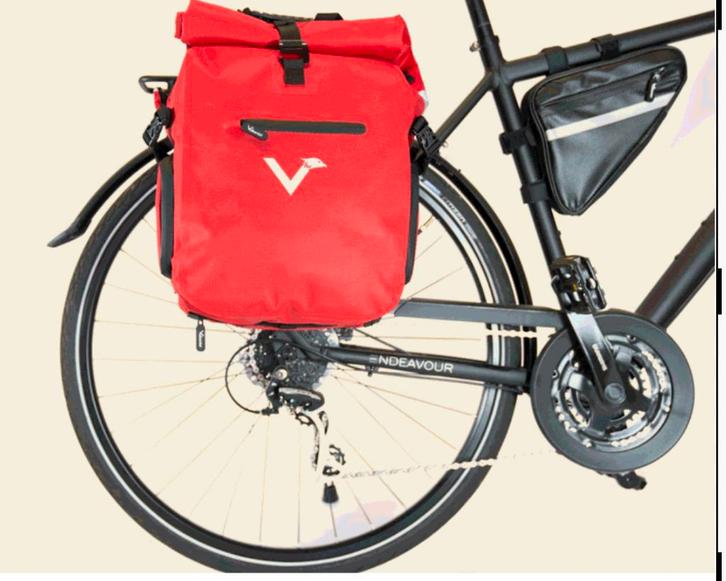 Valkental fietstas en rugtas oprolbaar zgan, Fietsen en Brommers, Fietsaccessoires | Fietstassen, Zo goed als nieuw, Ophalen of Verzenden