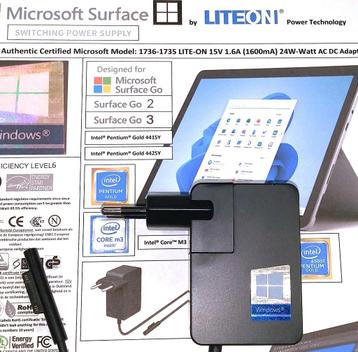 Microsoft Surface Go Pro 1736 15V 1.6A 24W Adapter Oplader  beschikbaar voor biedingen