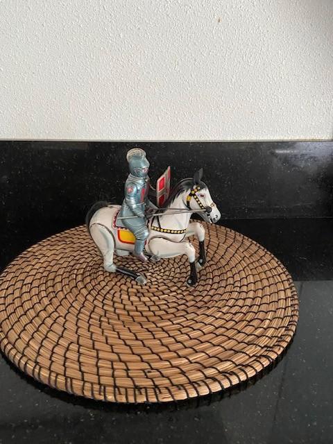 Daiya Japan windup ridder te paard jaren '50-'60., Antiek en Kunst, Antiek | Speelgoed, Ophalen of Verzenden