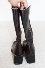 Super Leuke Leren Dick Boons Laarzen s15 (Maat 39) € 75,-, Hoge laarzen, Bruin, Ophalen of Verzenden, Zo goed als nieuw