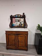 Antieke kast commode wastafel met spiegel, Antiek en Kunst, Ophalen