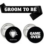 Groom to Be set 3-delig, Zwart, Nieuw, Ophalen of Verzenden, Accessoires