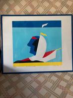 Jan Snoek, haagse schilder “ de wind in de zeilen “1997, Ophalen of Verzenden