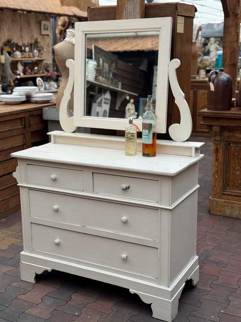 Antieke Make-upkast met Spiegel, Antiek en Kunst, Curiosa en Brocante, Ophalen