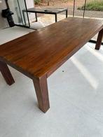 Massief houten tafel + 3-zitsbank + 3 losse stoelen, Huis en Inrichting, Ophalen, Gebruikt, 100 tot 150 cm, 200 cm of meer