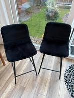 2x Velvet barkruk Mikky, zwart, hoogte verstelbaar 65-78cm, Ophalen, Gebruikt, In hoogte verstelbaar, 60 tot 90 cm