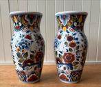 2 Delft Polychroom Handgemaakte Vazen, Ophalen of Verzenden