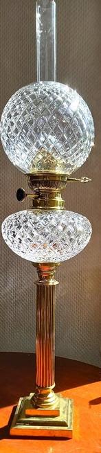 Antieke XXL Franse Saint louis kristallen olielamp, Antiek en Kunst, Antiek | Lampen, Ophalen of Verzenden