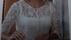Trouwjurk ivoor maat 38 + trouwhoed, Kleding | Dames, Ophalen, Zo goed als nieuw, Wit