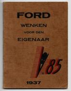 Ford V8 - 85 handleiding handboek 1937, Ophalen of Verzenden