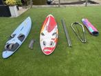 2x surfplank + alle toebehoren, Watersport en Boten, Windsurfen, Plank, Gebruikt, Ophalen of Verzenden, Minder dan 5 m²