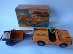 Oude blikken Daiya Road Construction Jeep met doos, Japan, Ophalen of Verzenden, Gebruikt