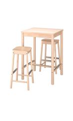 IKEA Rönninge Bartafel met 2 Krukken - Zo Goed Als Nieuw, Huis en Inrichting, Ophalen, Met voetsteun, Zo goed als nieuw, 90 cm of meer
