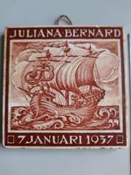 Tegel tegeltje huwelijk Juliana Bernhard 1937., Ophalen of Verzenden