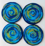 Gondas Creaties onderzetters blauw/groen gemêleerd, Ophalen of Verzenden, Nieuw, Glas of Kopje