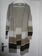 Transfer Beige/bruin Gestreept Lang Vest Maat 2 = Maat M, Maat 38/40 (M), Verzenden, Beige, Nieuw