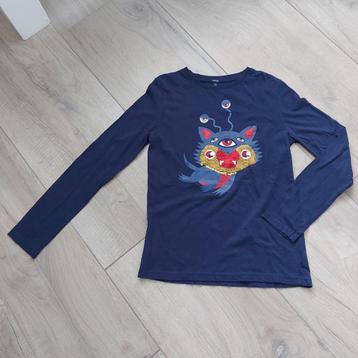 Kiabi long sleeve - blauw met opdruk - maat 12A beschikbaar voor biedingen