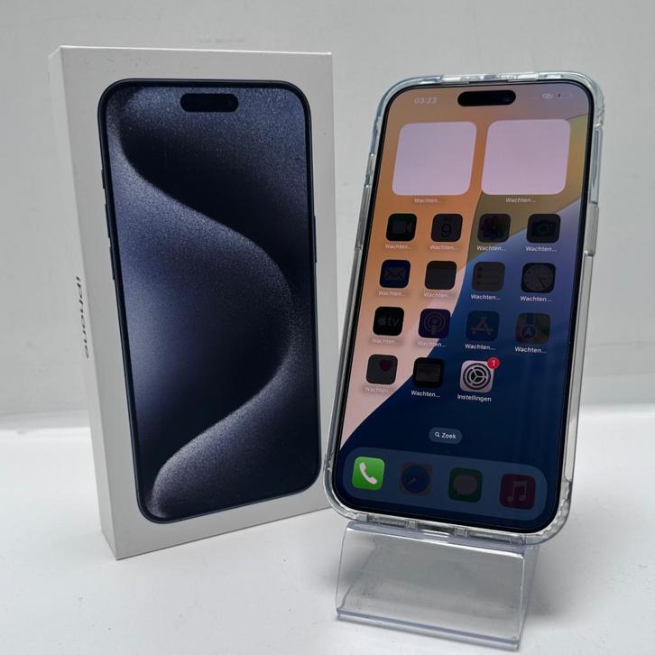Iphone 15 Pro Max 256GB Batt 100% Blue | Top Staat, Telecommunicatie, Mobiele telefoons | Apple iPhone, Zo goed als nieuw