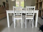table 130/190x80 cm with 4 chairs, Ophalen, Overige materialen, 100 tot 150 cm, 50 tot 100 cm
