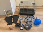 Hamsterkooi met toebehoren, Dieren en Toebehoren, Ophalen, Gebruikt