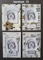 Kerstkaarten met een Unieke Bearded Collie foto., Ophalen of Verzenden, Nieuw