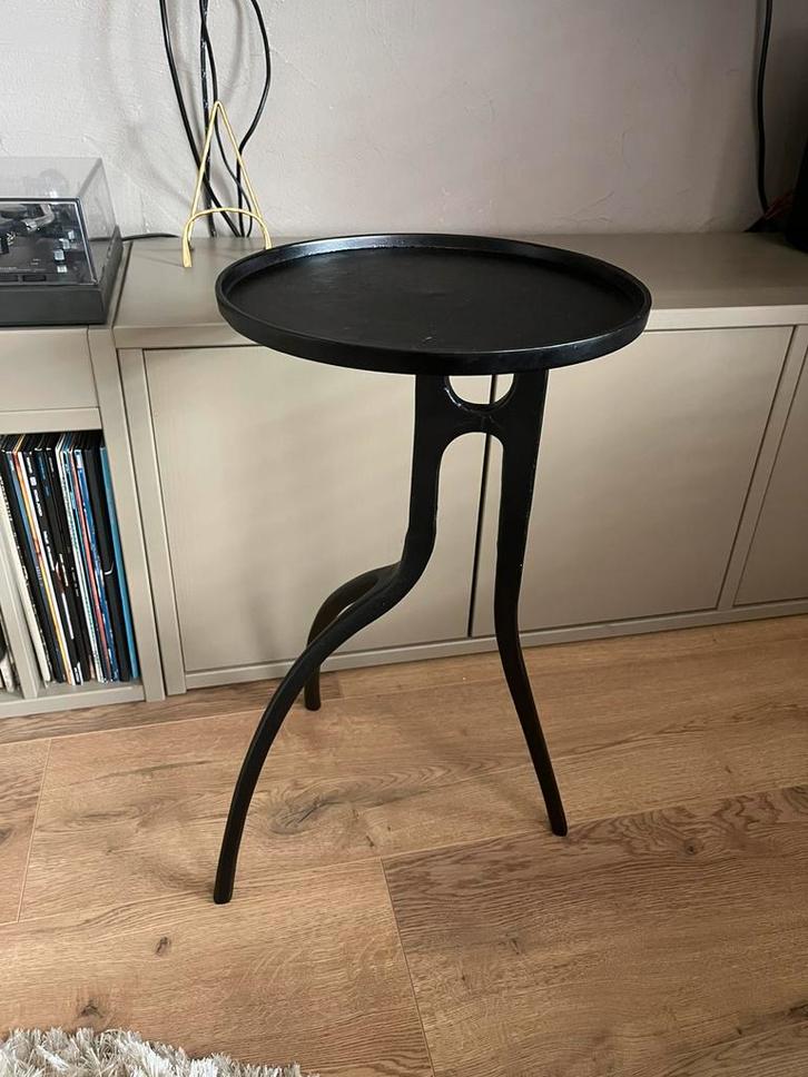 Bepurehome legs bijzettafel metaal 59x41x40, Huis en Inrichting, Tafels | Bijzettafels, Zo goed als nieuw, Rond, 45 tot 60 cm