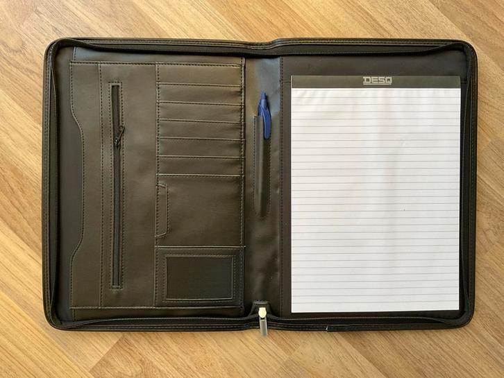 Leren Notitie Map 36x26cm, Diversen, Schrijfwaren, Gebruikt, Ophalen of Verzenden