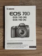 Canon EOS 70D Handleiding nederlandstalig, Ophalen of Verzenden, Gelezen