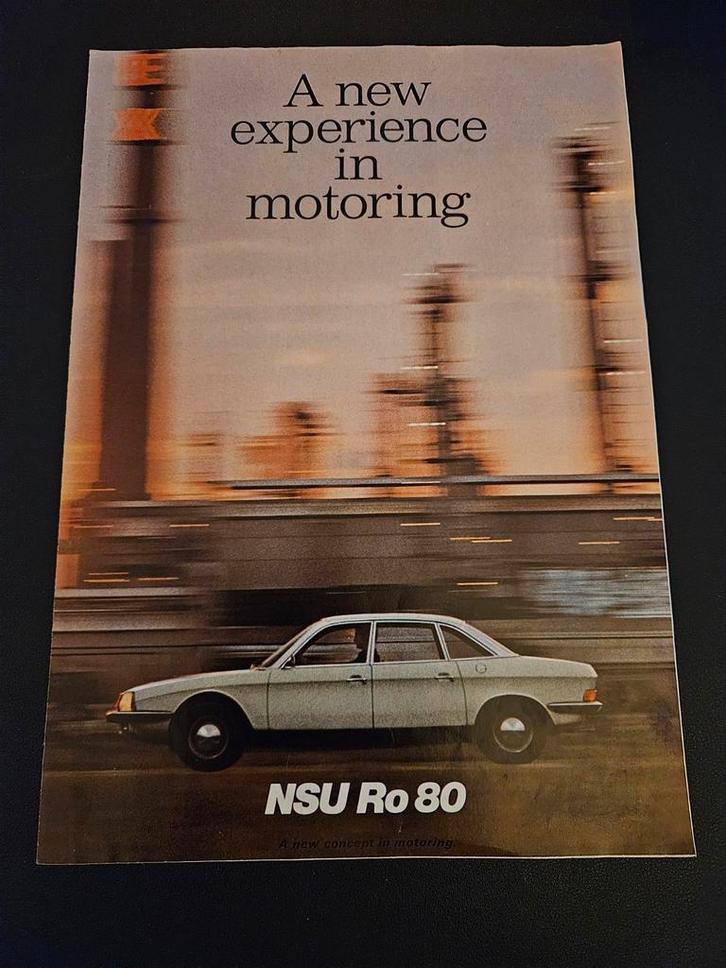 Brochure NSU RO80, Boeken, Auto's | Folders en Tijdschriften, Zo goed als nieuw, Overige merken, Ophalen of Verzenden