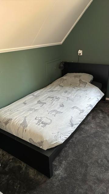 Eenpersoonsbed malm zwart ikea - afbeelding 1