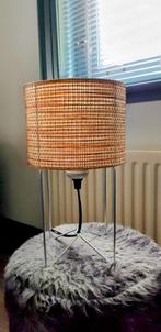 2 nieuwe TAFELLAMPEN met rieten/rattan kappen, Ophalen, Past in elk interieur, Nieuw, Minder dan 50 cm