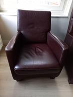 Twee lederen fauteuils, Huis en Inrichting, Fauteuils, Ophalen, Gebruikt, Leer, 75 tot 100 cm