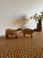 Set van 2 handgemaakte schapen van hout, Antiek en Kunst, Ophalen of Verzenden