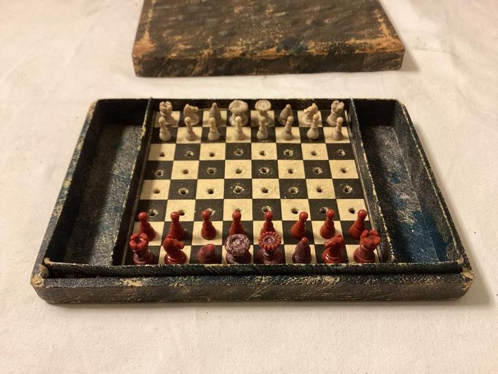 Antiek reis schaakspel, Antiek en Kunst, Antiek | Overige Antiek, Ophalen of Verzenden