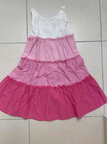 zomerjurk H&M maat 122 roze wit beschikbaar voor biedingen