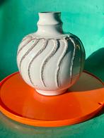 Vintage keramiek vaas bol minimalistisch japandi Strehla GDR, Antiek en Kunst, Antiek | Vazen, Ophalen of Verzenden