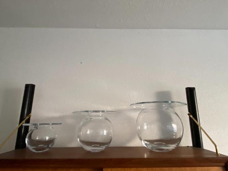 Retro Set van 3 Mooie Nanny Still Saturnus vazen, Huis en Inrichting, Woonaccessoires | Vazen, Gebruikt, Overige kleuren, Minder dan 50 cm