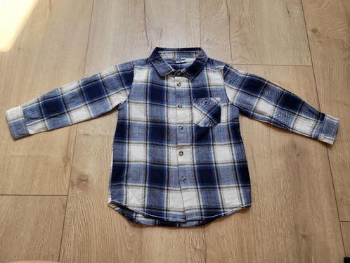 SCAMPS & BOYS blauw geruit overhemd maat 104 ~ CP3024, Kinderen en Baby's, Kinderkleding | Maat 104, Zo goed als nieuw, Jongen