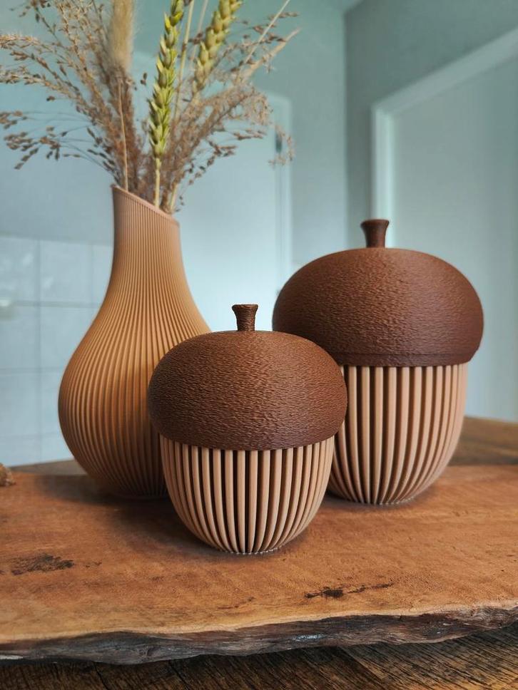Eikel potjes, Huis en Inrichting, Woonaccessoires | Kunstplanten en Kunstbloemen, Nieuw, Verzenden