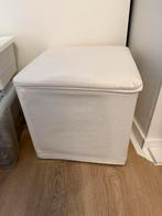 Witte opbergpoef hocker van ikea, Huis en Inrichting, Ophalen, Minder dan 50 cm, Vierkant, Minder dan 50 cm