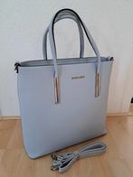Prachtige ruime zacht blauwe stevige tas met extra hengsel, Ophalen of Verzenden, Zo goed als nieuw, Blauw, Handtas