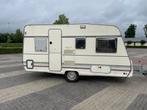 Burstner Holiday champion 430 (Busa1208) met voortent, Caravans en Kamperen, Caravans, Ringverwarming, Dwarsbed, Bedrijf, Treinzit