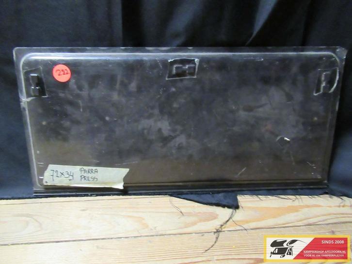 Te koop caravan uitzetraam nr222 Parra press 72x34cm, Caravans en Kamperen, Caravan accessoires, Nieuw, Ophalen