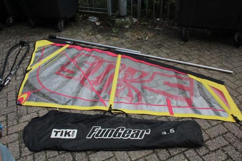 G013 Tiki FunGear 3.5, Watersport en Boten, Windsurfen, Gebruikt, Zeil, Minder dan 250 cm, Met draagtas, Minder dan 5 m², Ophalen