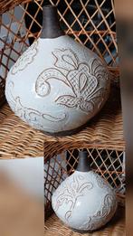 ✅️ Riverdale set van 2 decoratieve vazen, Gebruikt, Wit, Aardewerk of Porselein, Ophalen of Verzenden
