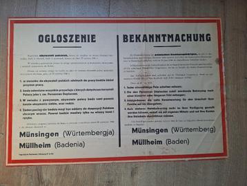 1946 Affiche 'Repatriëring van Poolse staatsburgers' beschikbaar voor biedingen