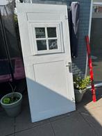 Houten deur met glas, Doe-het-zelf en Verbouw, Deuren en Horren, Ophalen, Gebruikt, 80 tot 100 cm, Binnendeur