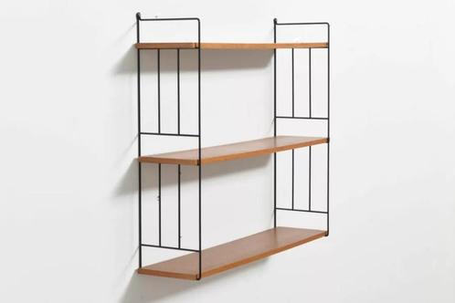 Vintage Wandsysteem Teak String Mid-modern Stijl, Huis en Inrichting, Kasten | Wandmeubels, Gebruikt, Minder dan 100 cm, Minder dan 150 cm